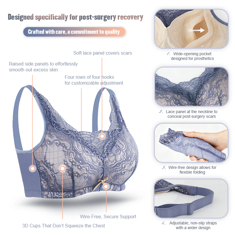 Post Breast Surgery Bra Powerf - Mastectomy Bra Pocket review and price
