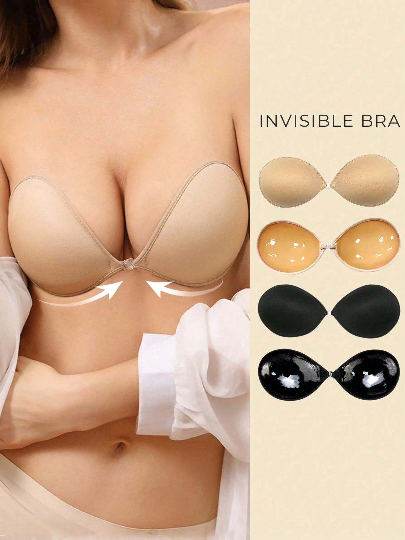 Edged round cup-shaped bra pad - Push Up Bra Silicone review and price