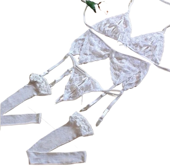 Lace Women Lingerie Set 4 Pcs  - Lace Bralette Set review and price
